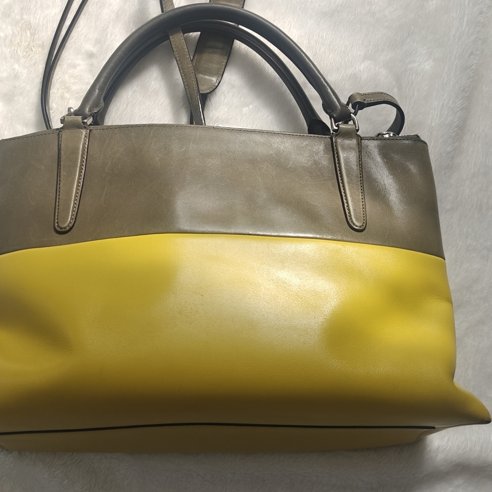 Coach Borough Bag Retro Colorblock Leather Great Condition - Picture 2 of 7